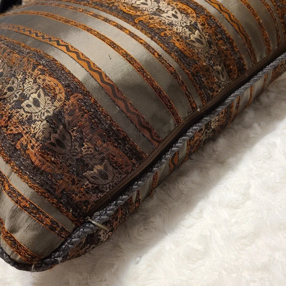 Arhaus Pillow Down Filled Striped Brown Multicolor‎ 18